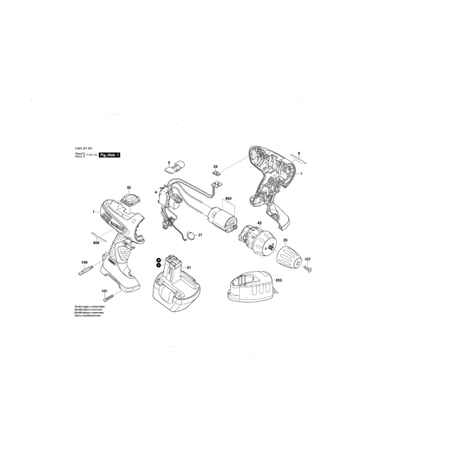 Wiertarko-wkrętarka akumulatorowa - BOSCH ZIELONY PSR12-2 3603J51501 - (rysunek techniczny)
