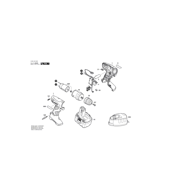 Wiertarko-wkrętarka akumulatorowa - BOSCH ZIELONY PSR14.4V 3603J55400 - (rysunek techniczny)
