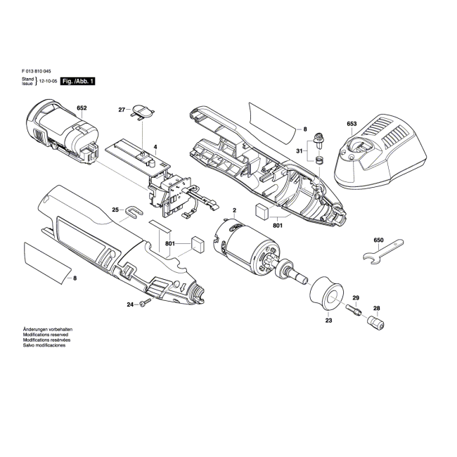 Urządzenie wielofunkcyjne - DREMEL 8100 F013810045 - (rysunek techniczny)
