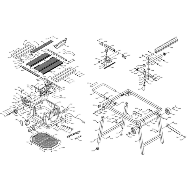 Pilarka stołowa - SCHEPPACH HS100L 3901304948 - (rysunek techniczny)
