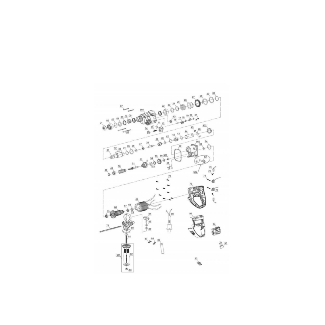Młotowiertarka - EINHELL TE-RH26/14F 4257963-11016 - (rysunek techniczny)
