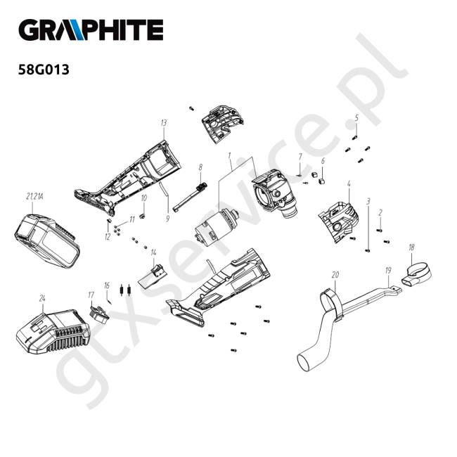 Urządzenie wielofunkcyjne akumulatorowe - GRAPHITE 58G013 