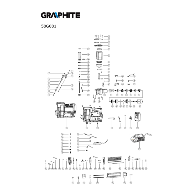 Zszywacz akumulatorowy - GRAPHITE 58G081 