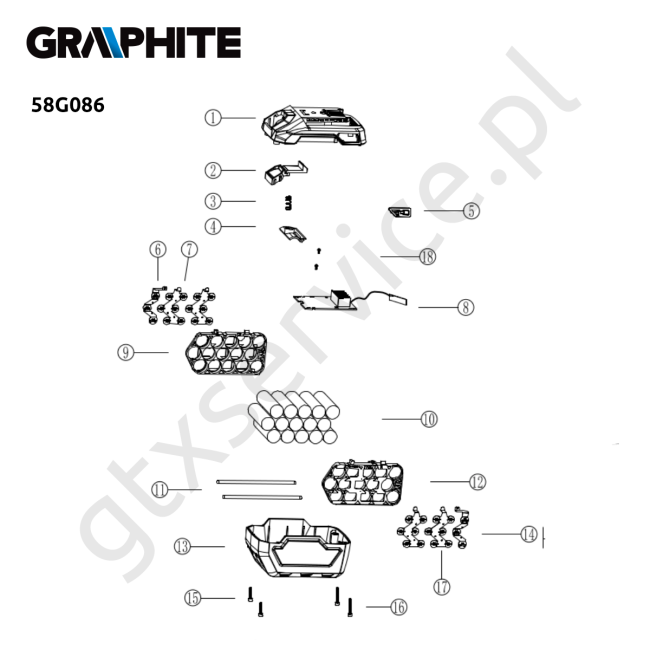 Akumulator - GRAPHITE 58G086 