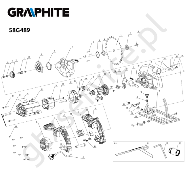 Pilarka tarczowa - GRAPHITE 58G489 