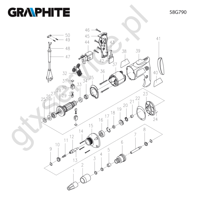 Wkrętarka sieciowa - GRAPHITE 58G790 