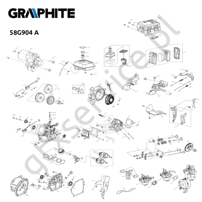 Agregat prądotwórczy 2000W - 2200W - GRAPHITE 58G904 