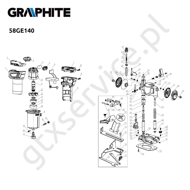 Frezarka bezszczotkowa akumulatorowa Energy+ 18V - GRAPHITE 58GE140 