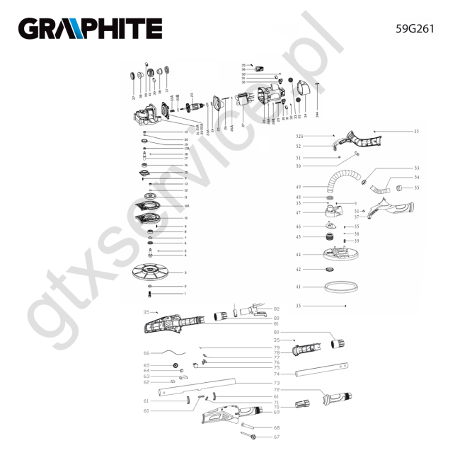 Szlifierka do gipsu - GRAPHITE 59G261 