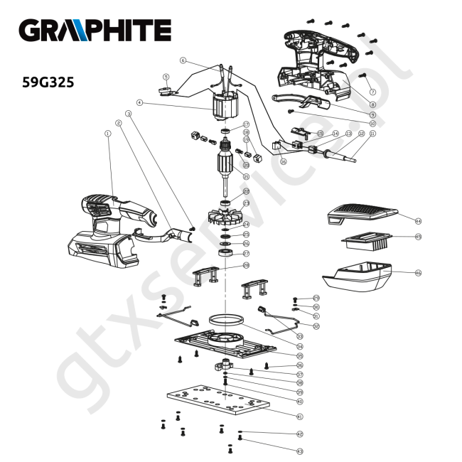 Szlifierka oscylacyjna - GRAPHITE 59G325 