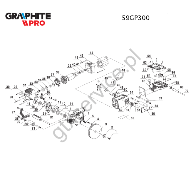 Bruzdownica - GRAPHITE PRO 59GP300 