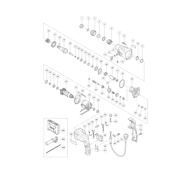 Młotowiertarka - HITACHI DH22PG 