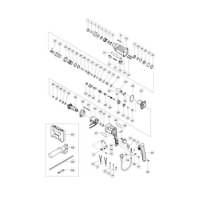 Młotowiertarka - HITACHI DH24PC2 