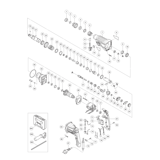 Młotowiertarka - HITACHI DH24PG 