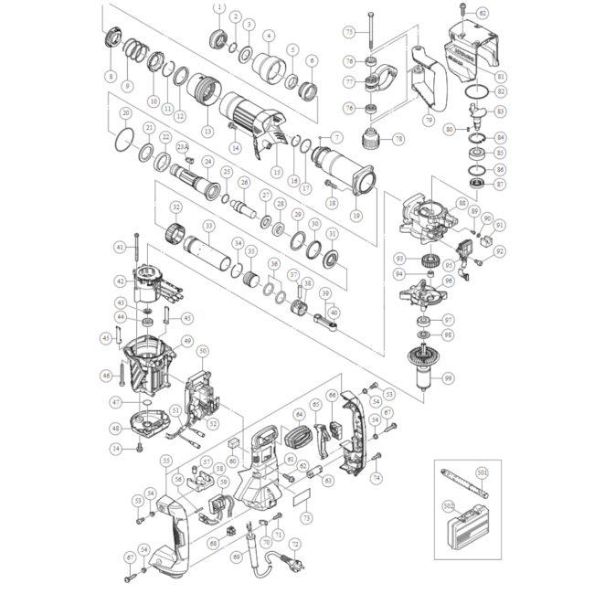 Młotowiertarka - HITACHI H45ME 