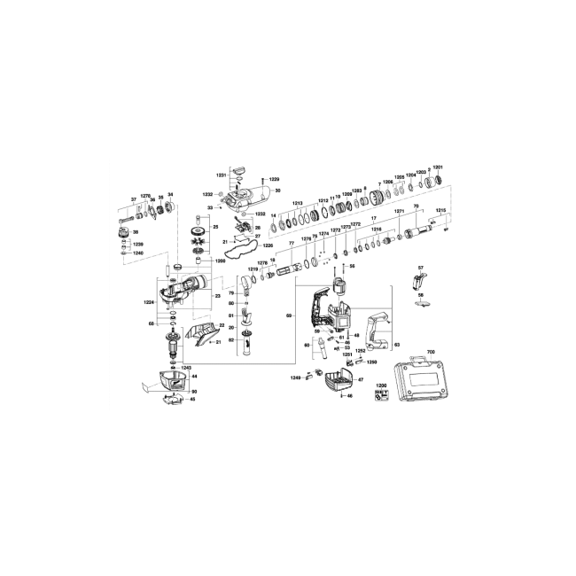 Młotowiertarka - MILWAUKEE K540S 4000418101 - (rysunek techniczny)
