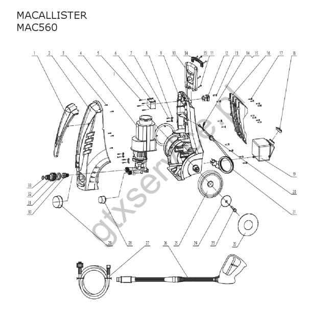 Myjka ciśnieniowa - MACALLISTER MAC560 