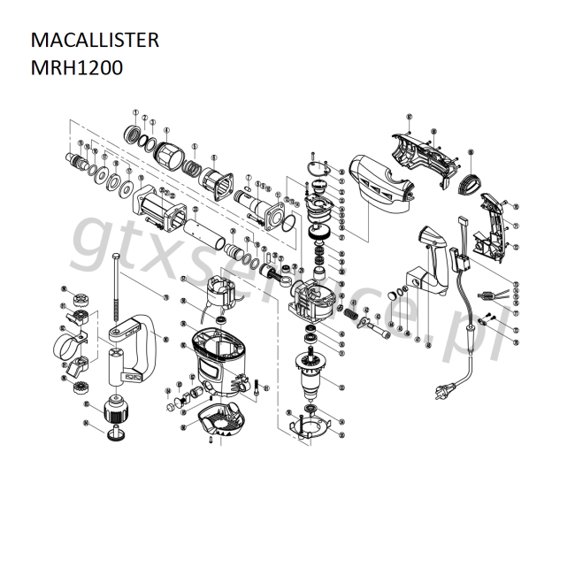 Młot kujący - MACALLISTER MRH1200 