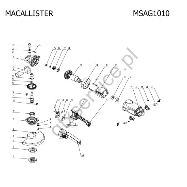 Szlifierka kątowa - MACALLISTER MSAG1010 