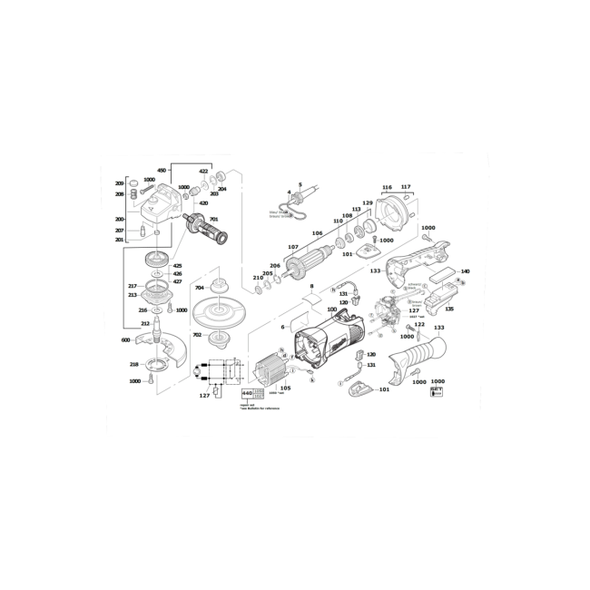 Szlifierka kątowa - MILWAUKEE AGV17-125INOX 4000449871 - (rysunek techniczny)
