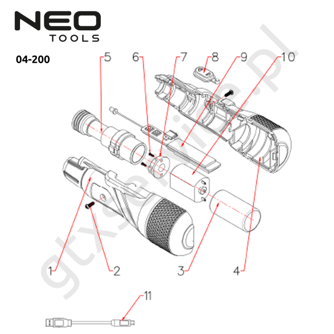 Wkrętak akumulatorowy - NEO 04-200 