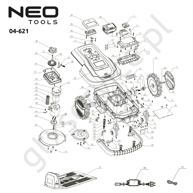 Robot koszący E+ - NEO TOOLS 04-621 