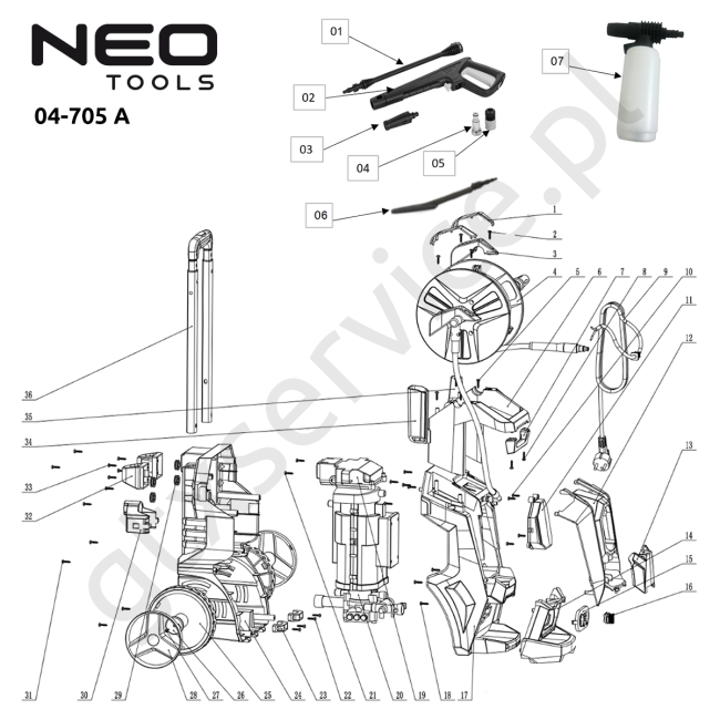 Myjka ciśnieniowa - NEO 04-705 