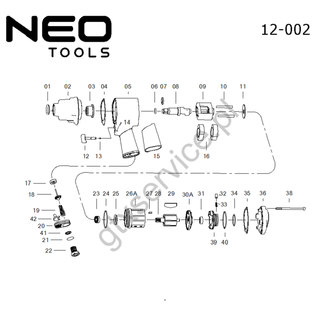 Klucz udarowy pneumatyczny - NEO 12-002 