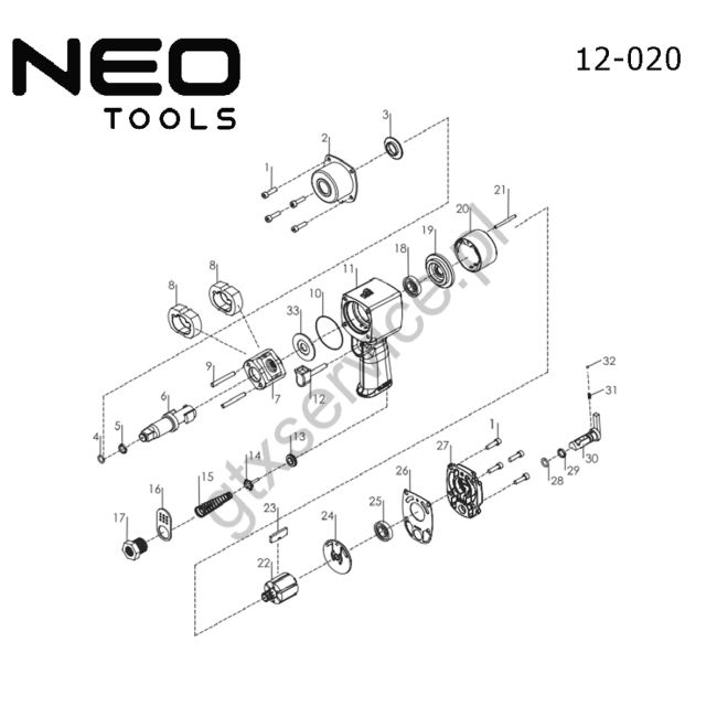 Klucz udarowy pneumatyczny - NEO 12-020 