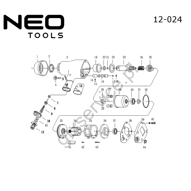 Klucz udarowy pneumatyczny - NEO 12-024 