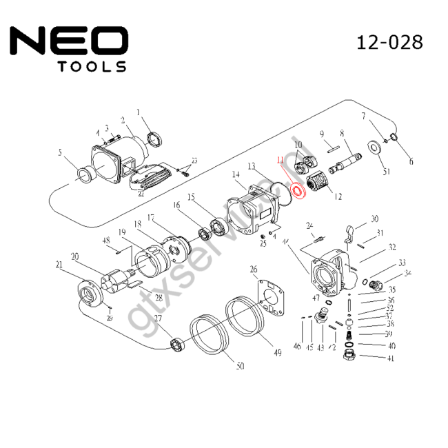 Klucz udarowy pneumatyczny - NEO 12-028 