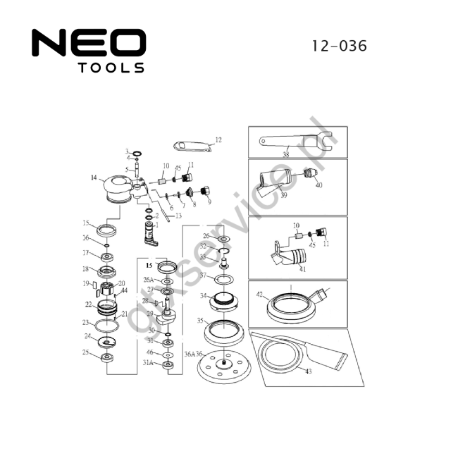 Szlifierka mimośrodowa pneumatyczna - NEO 12-036 