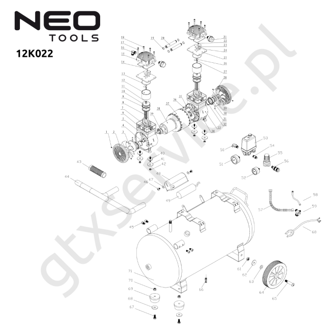 Kompresor - NEO TOOLS 12K022 
