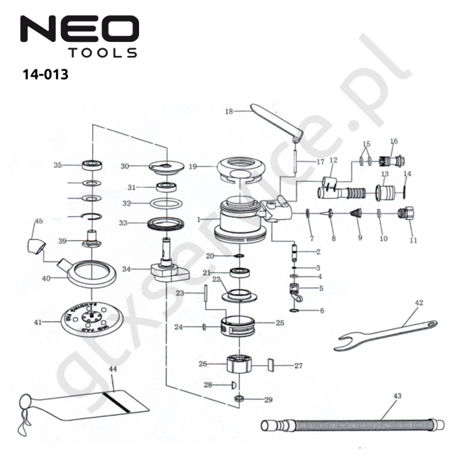 Szlifierka mimośrodowa pneumatyczna - NEO 14-013 