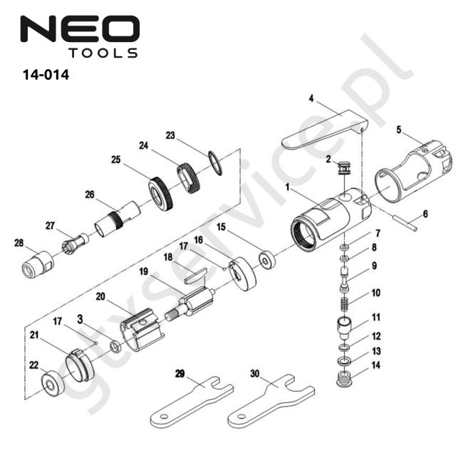 Szlifierka prosta pneumatyczna - NEO 14-014 