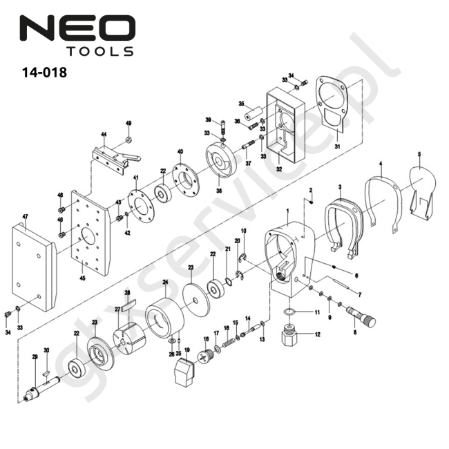 Szlifierka oscylacyjna pneumatyczna - NEO 14-018 