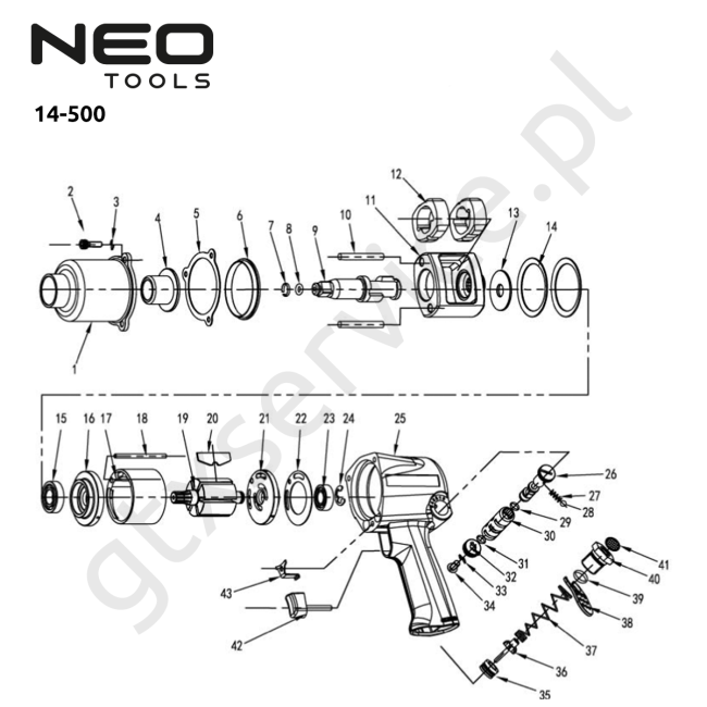 Klucz udarowy pneumatyczny - NEO 14-500 