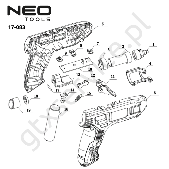Pistolet klejowy - NEO 17-083 
