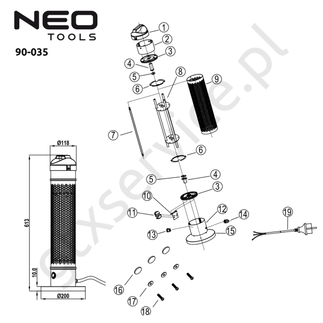 Promiennik - NEO TOOLS 90-035 