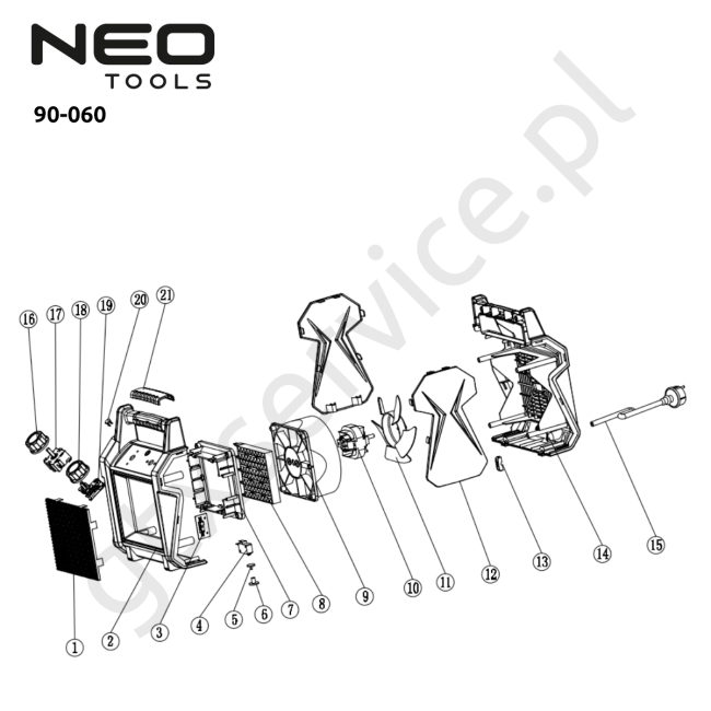 Nagrzewnica elektryczna - NEO 90-060 