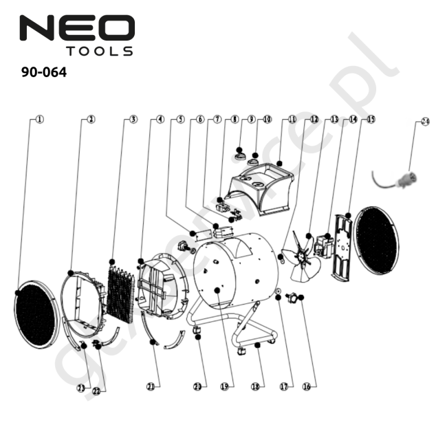 Nagrzewnica elektryczna - NEO 90-064 
