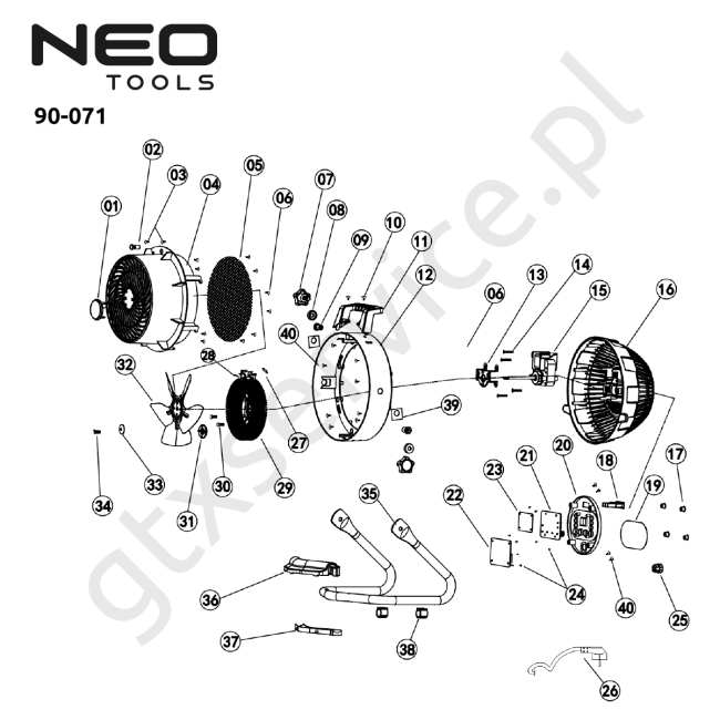 Nagrzewnica elektryczna - NEO 90-071 