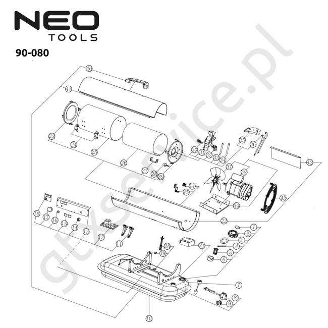 Nagrzewnica olejowa - NEO 90-080 