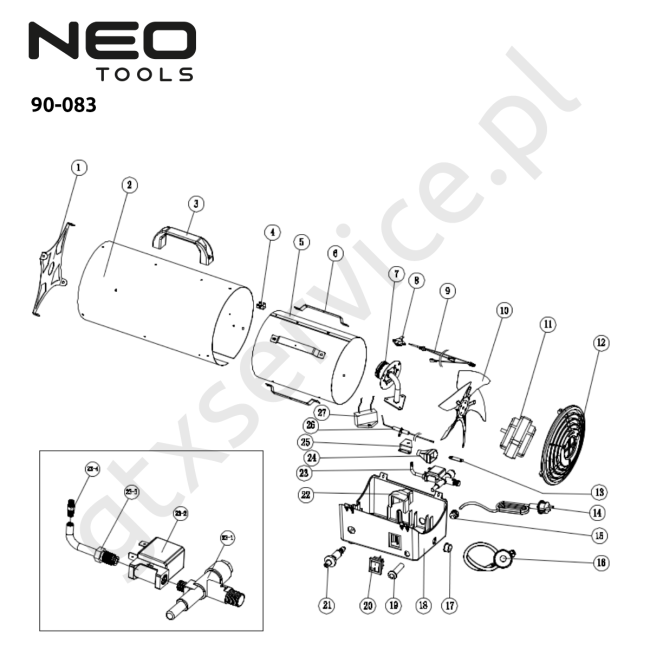 Nagrzewnica gazowa - NEO 90-083 