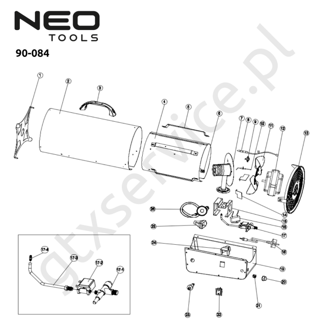 Nagrzewnica gazowa - NEO 90-084 