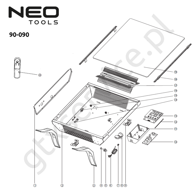 Grzejnik konwektorowy elektryczny - NEO 90-090 