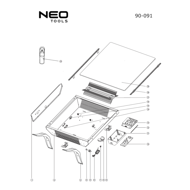 Grzejnik konwektorowy elektryczny - NEO 90-091 