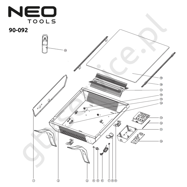Grzejnik konwektorowy elektryczny - NEO 90-092 