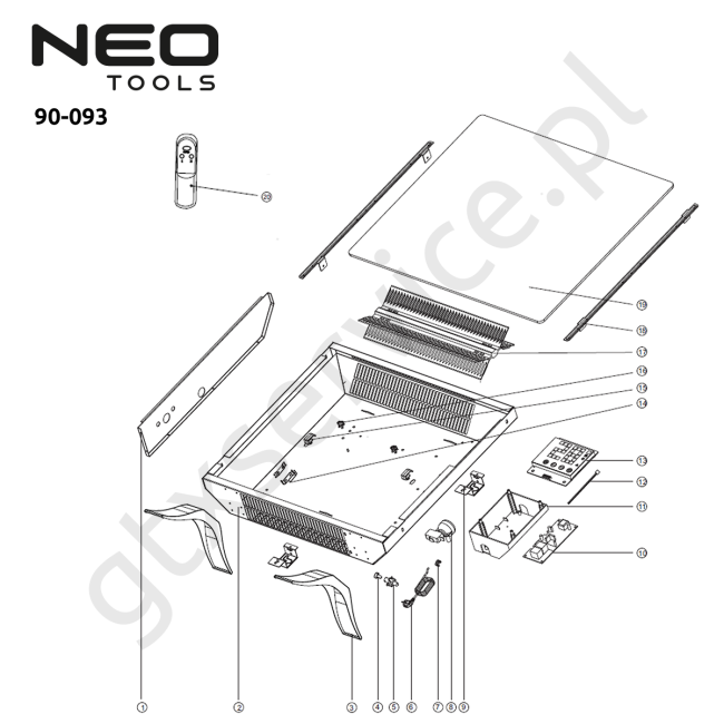 Grzejnik konwektorowy elektryczny - NEO 90-093 