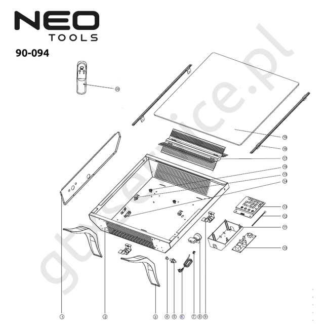 Grzejnik konwektorowy elektryczny - NEO 90-094 
